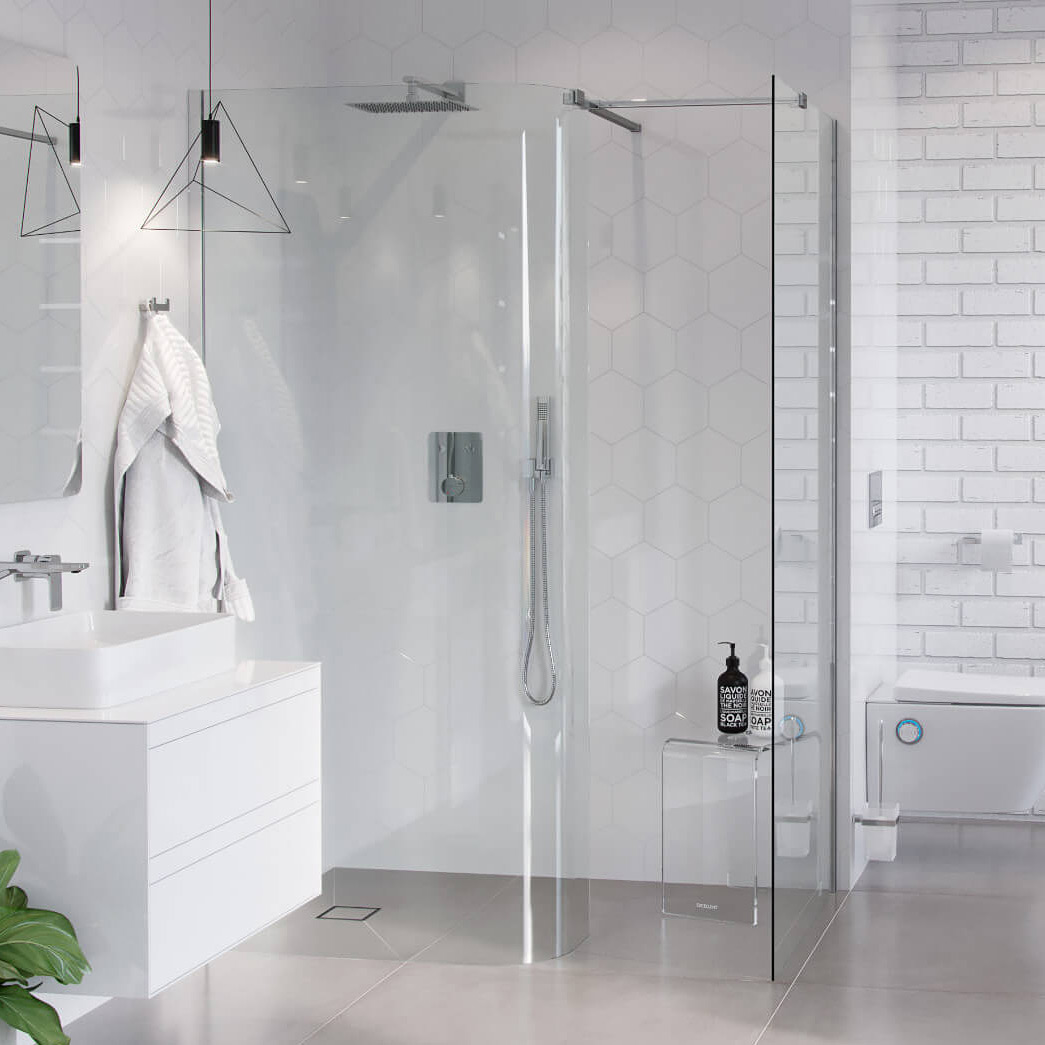 Excellent Vidoq ścianka prysznicowa walk-in 93 cm chrom połysk/szkło przezroczyste KAEX.1507.930.LP.CR