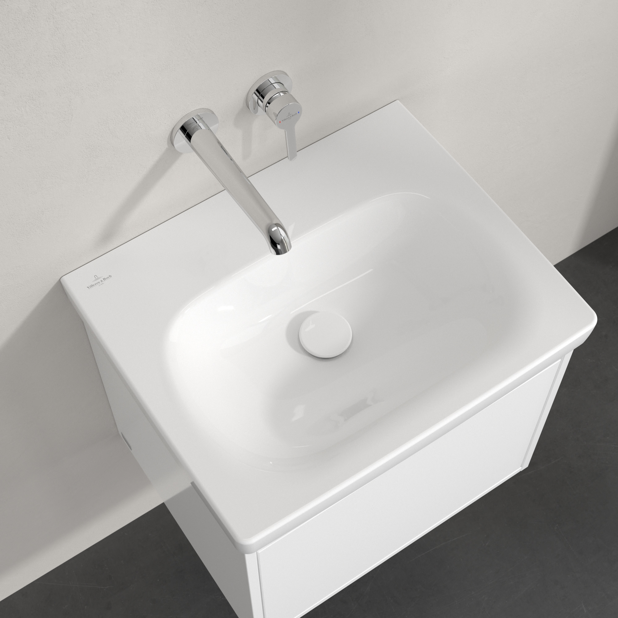 Villeroy & Boch Skyla umywalka 55x44,5 cm prostokątna meblowa CeramicPlus Weiss Alpin 5A5158R1 - Wysyłka w 24h