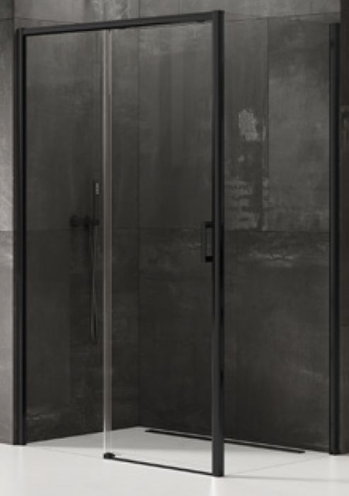 New Trendy Prime Black kabina prysznicowa 120x100 cm prostokątna lewa czarny mat/szkło przezroczyste D-0320A/D-0130B
