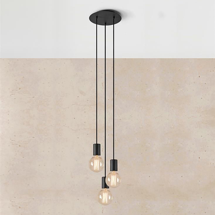 Markslöjd Cielo lampa wisząca 3x40 W czarna 108733