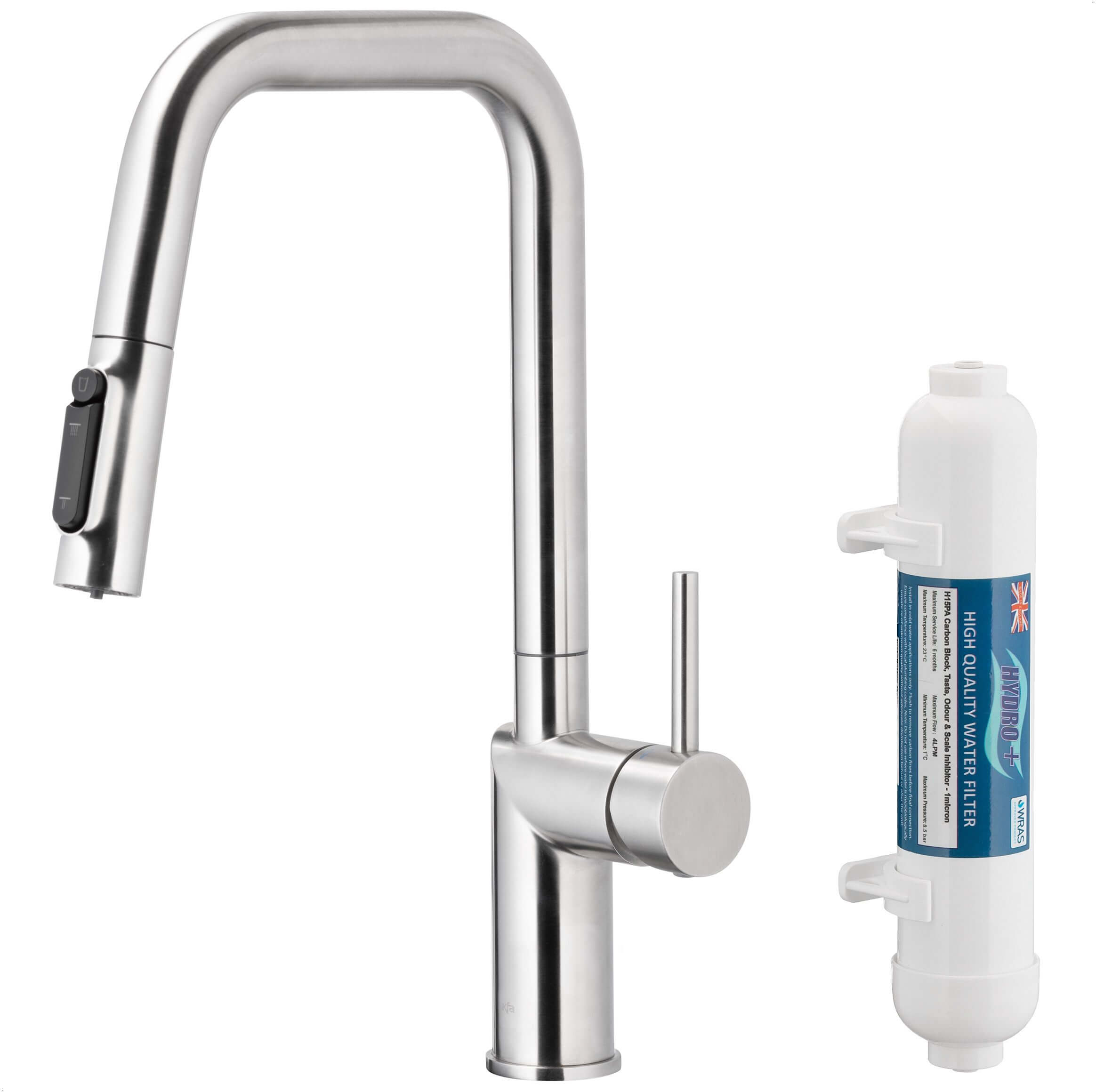KFA Armatura Duero Pure Style bateria kuchenna z filtrem stojąca inox 6623-312-22