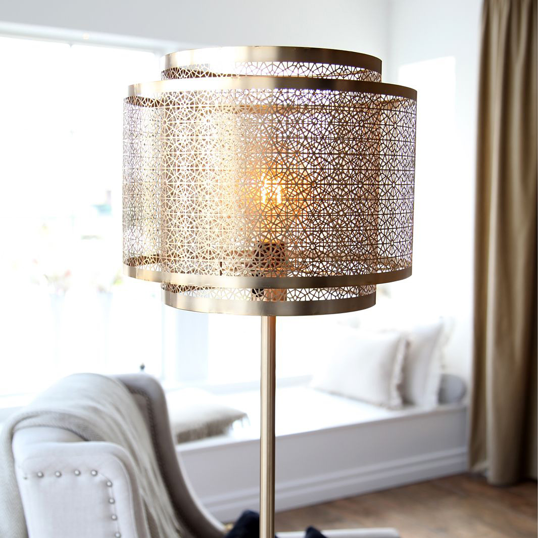 By Rydéns Hermine lampa stojąca 1x60W mosiądz 4100180-6519