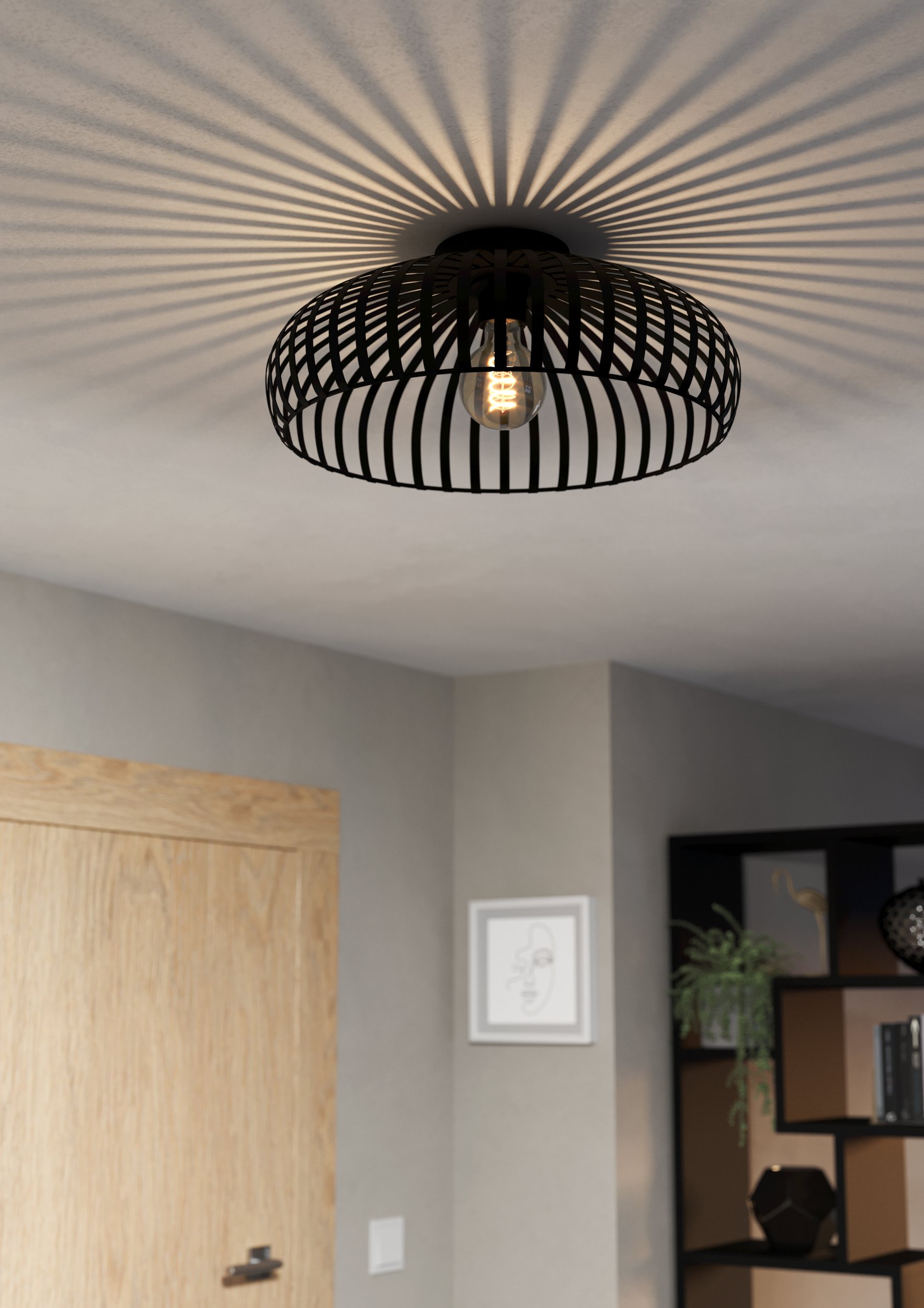 Eglo Mogano lampa podsufitowa 1x40 W czarna 900721