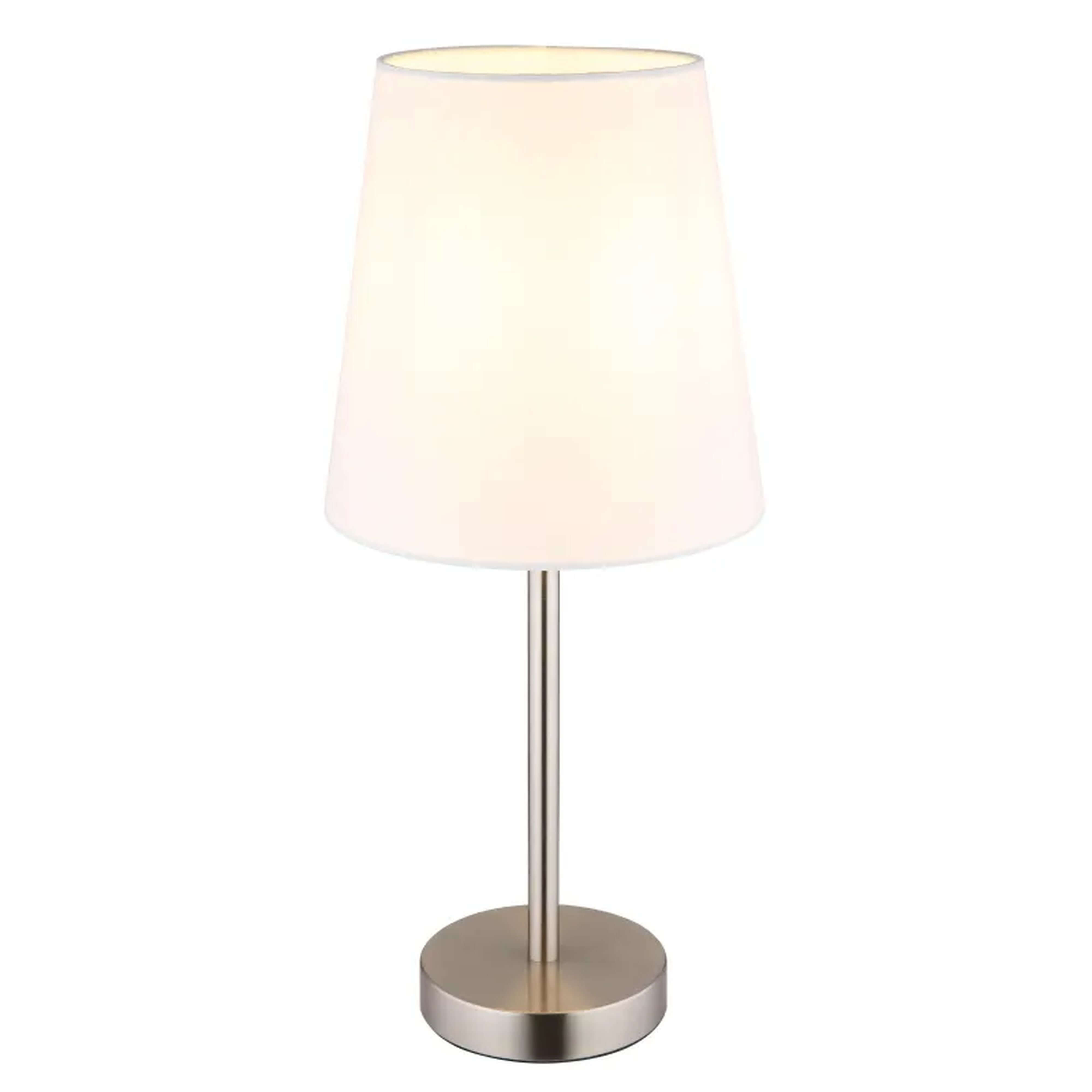 Globo Lighting Joris lampa stołowa 1x25 W biała-nikiel 48580R
