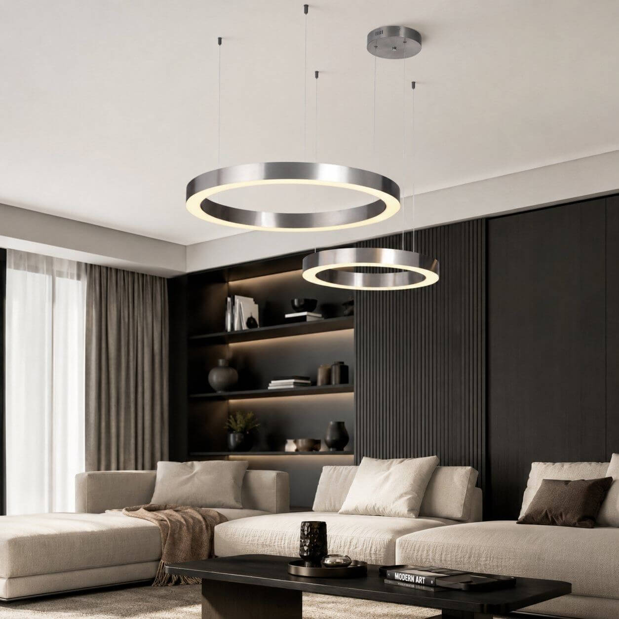 Step Into Design Circle 2In2 lampa wisząca 2x53 W nikiel ST-8848-40+60 nickel