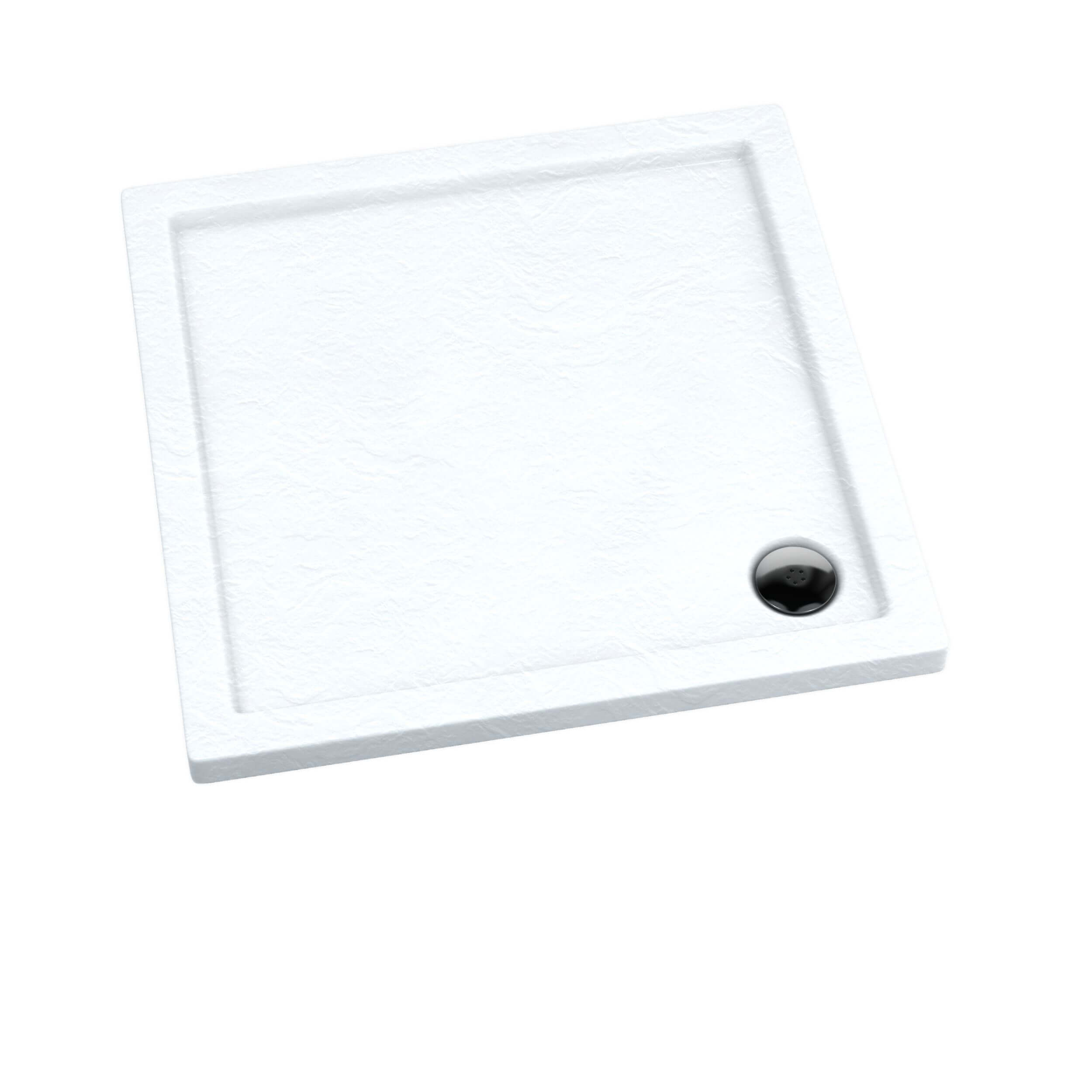 Schedpol Caspar White Stone brodzik kwadratowy 90x90 cm biały 3.261/B/ST