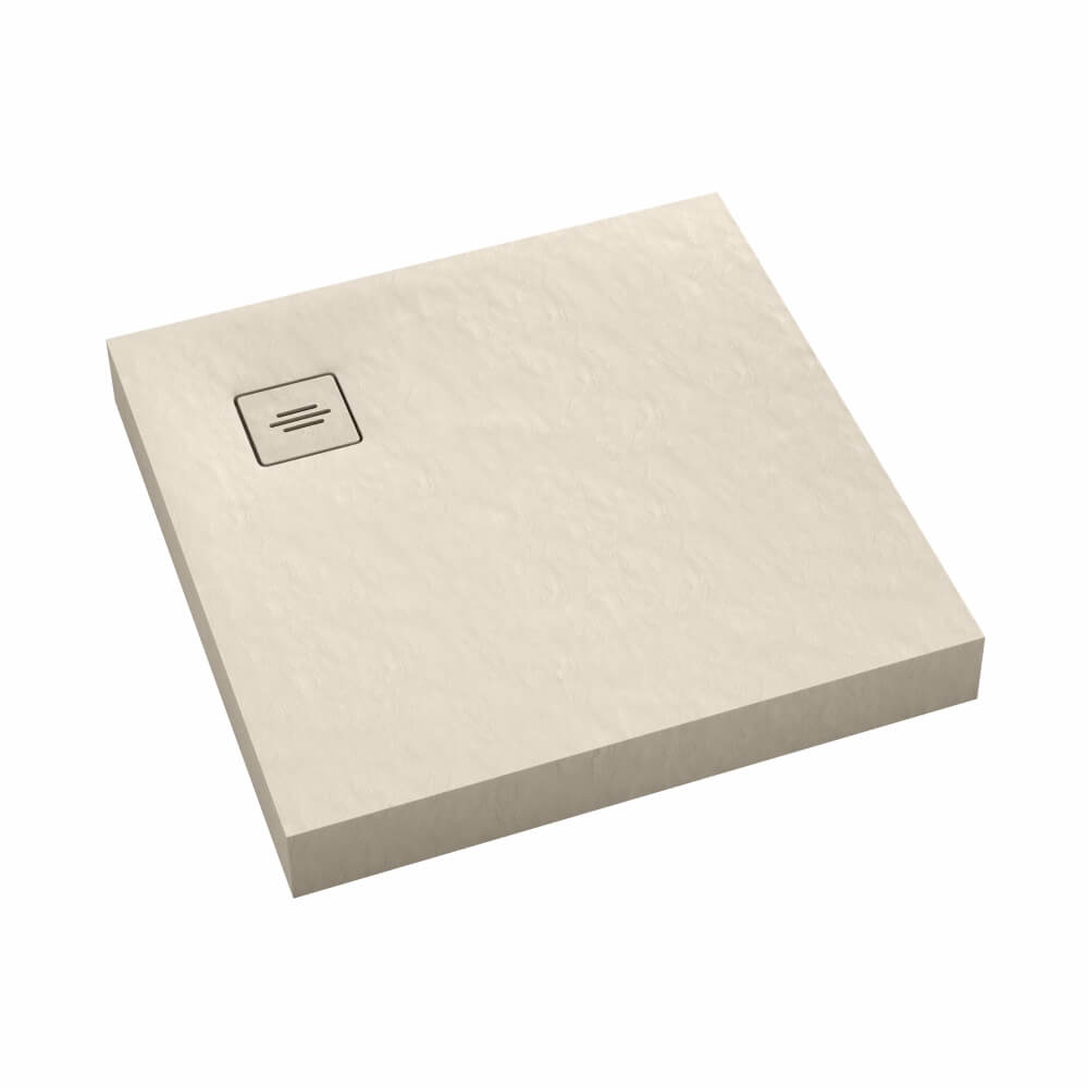 Schedline NonLimits Cashmere Stone brodzik kwadratowy 90x90 cm beżowy 3ST.N1K-9090/PK/ST-M1/PK/ST