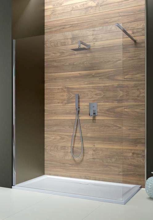 Sanplast TX ścianka walk-in 100 cm parawan P/TX5b-100 srebrny błyszczący/szkło przezroczyste 600-271-2140-38-401
