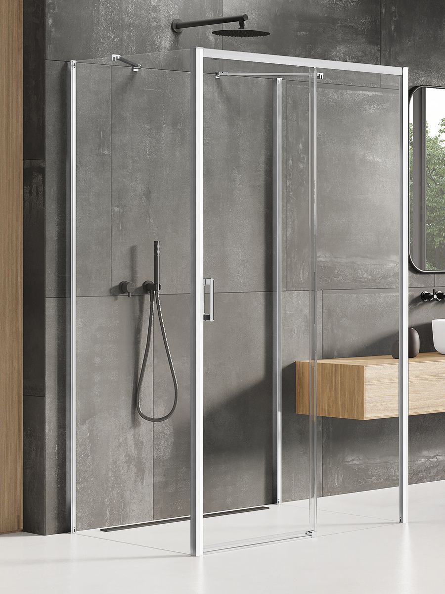 New Trendy Prime kabina prysznicowa 130x80 cm prostokątna przyścienna prawa chrom/szkło przezroczyste K-0853