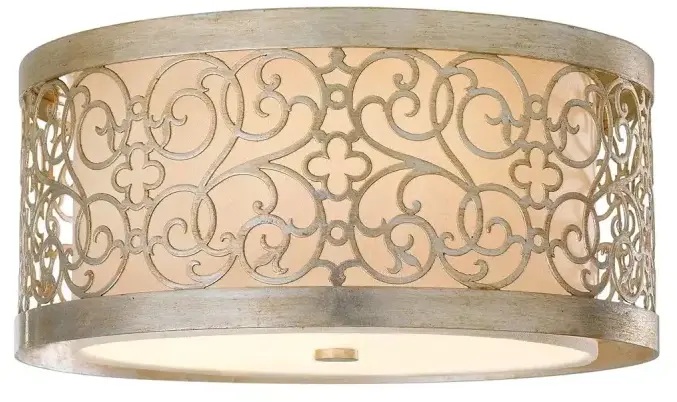 Elstead Lighting Arabesque plafon 2x40 W srebrna patyna FE-ARABESQUE-F