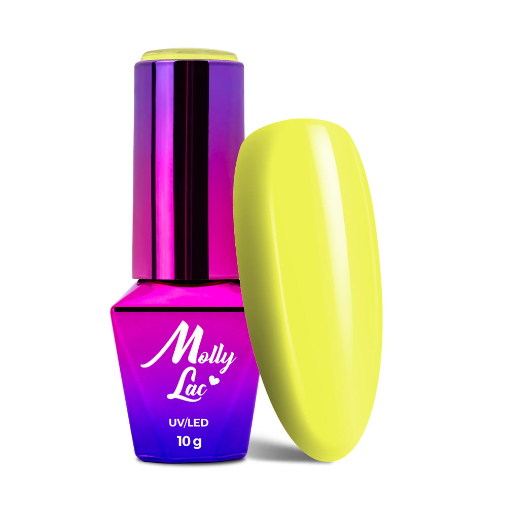 Lakier hybrydowy LED/UV Gel Polish LED/UV Gel Polish MollyLac Welcome to Ibiza Nr 118 Sunshine Heat 10 g