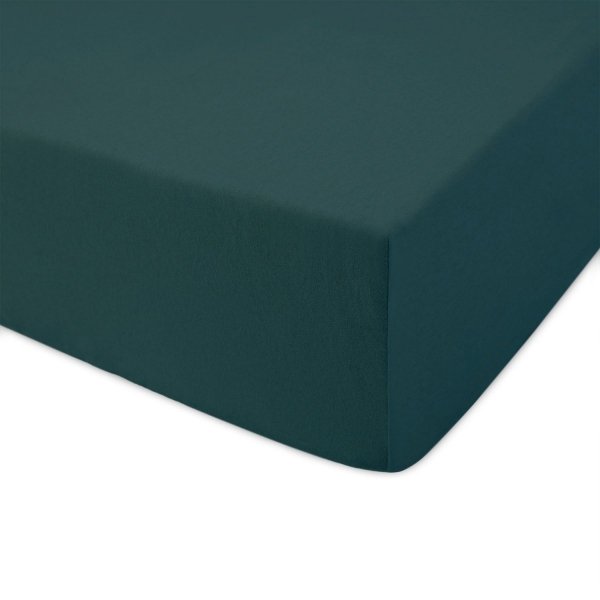 Prześcieradło jersey 220x200 z gumką wz. D036 (zieleń butelkowa)