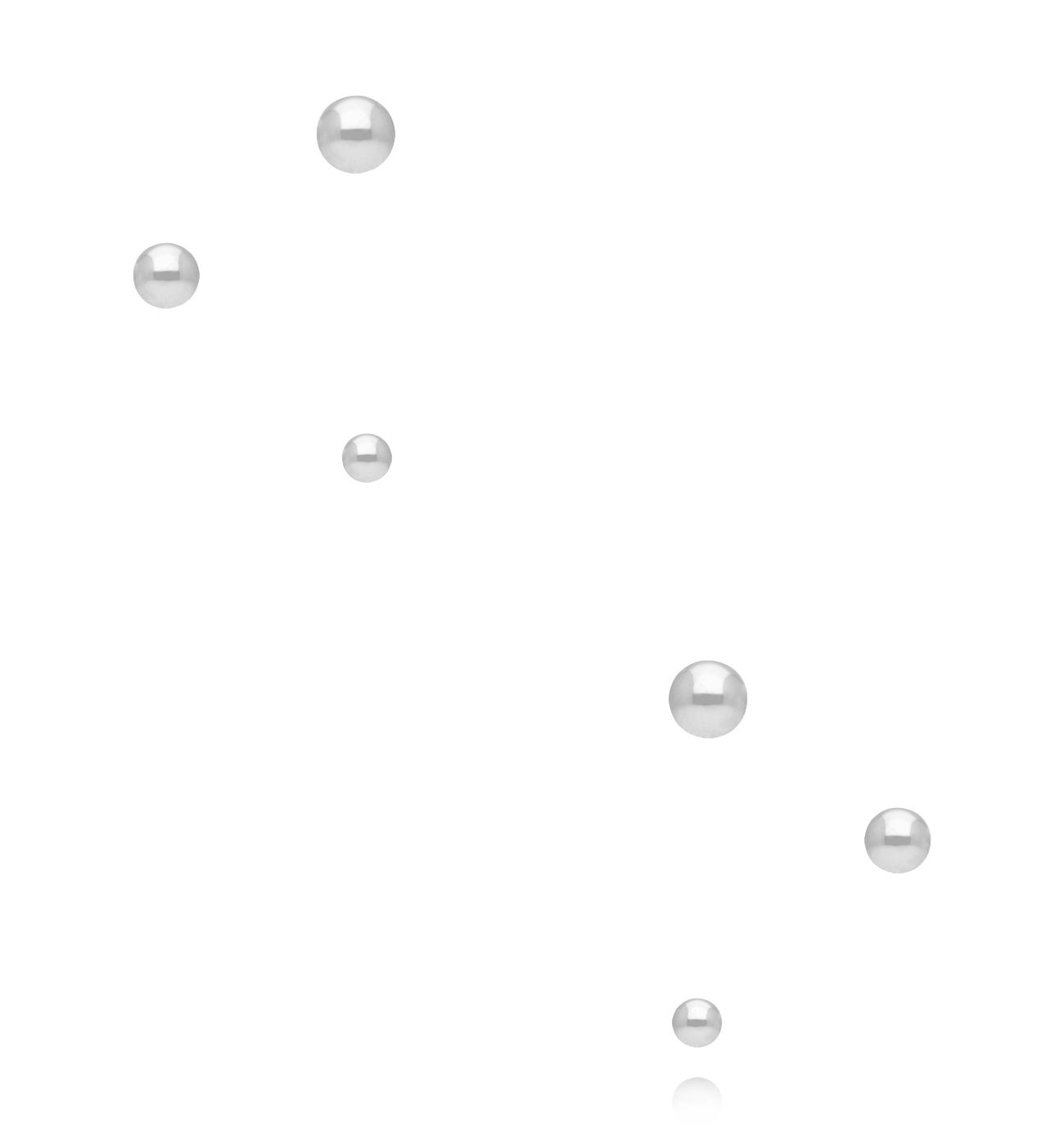 Zestaw minimalistycznych kolczyków kulek – srebrnych KMB0016