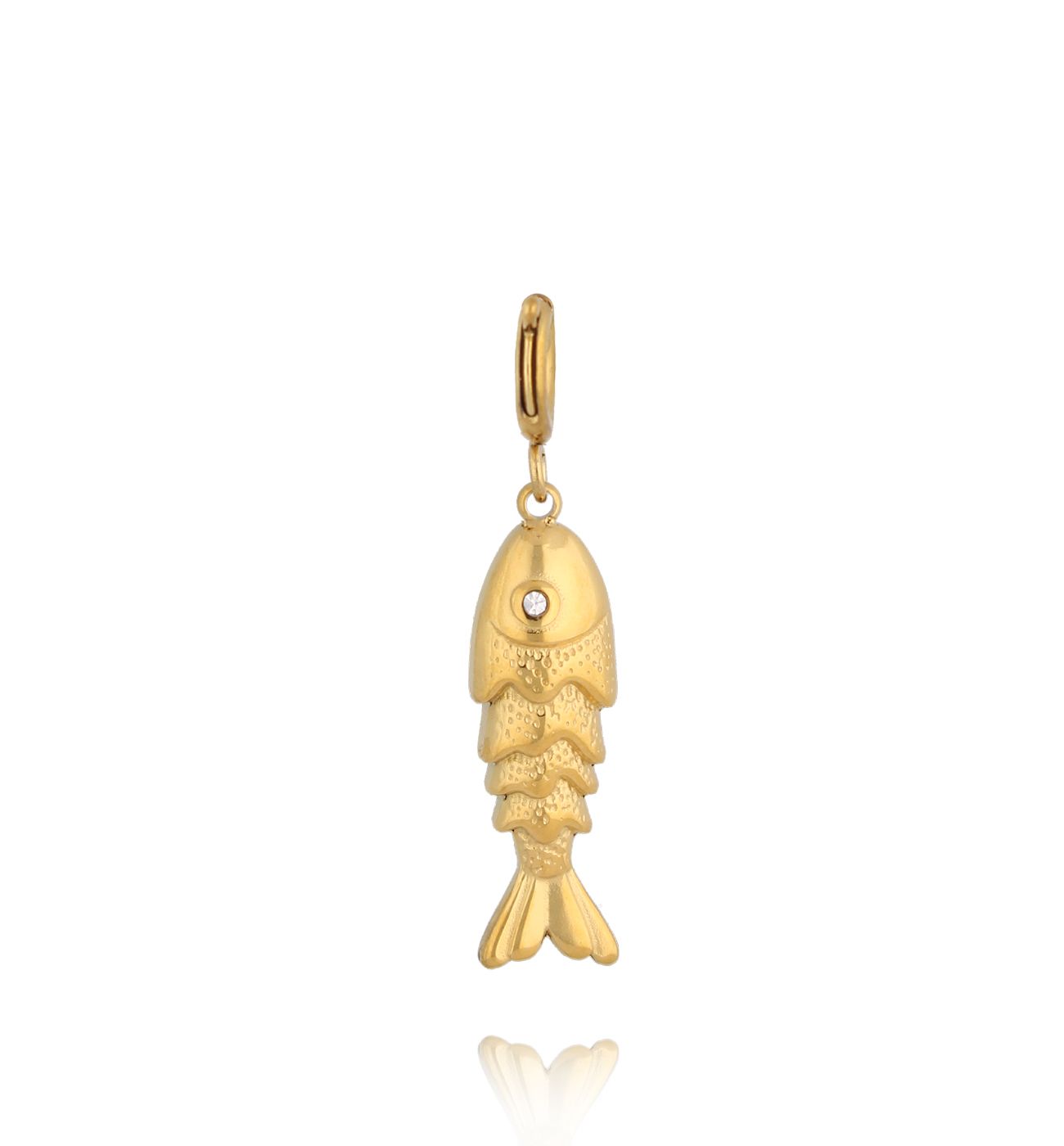Charms złota rybka z cyrkonią CHA0110