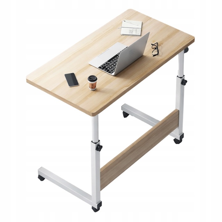 Mobilny Stolik pod Laptopa 80x40cm SL15 jasne drewno - Henryx24