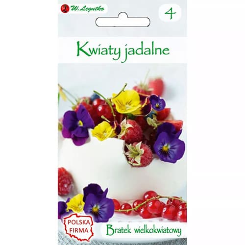 1 szt, Bratek Kwiaty jadalne, mix kolorow - Nasiona: Ilość w opakowaniu: 0.5 g