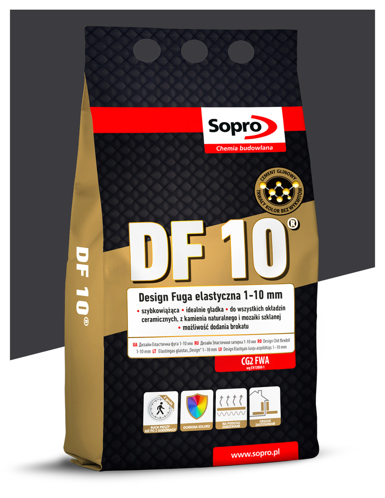 Fuga elastyczna DF 10 4kg 90. Czarna Sopro