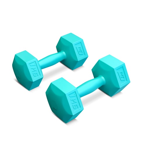 Sada šesťhranných fitness činiek 2x1kg