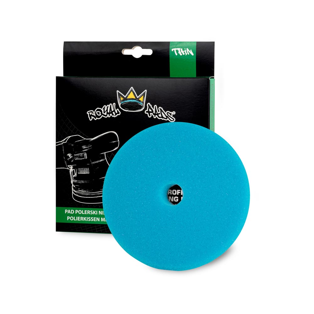 Royal Pads THIN Heavy Cut Pad 80mm - Pad Polerski Niebieski