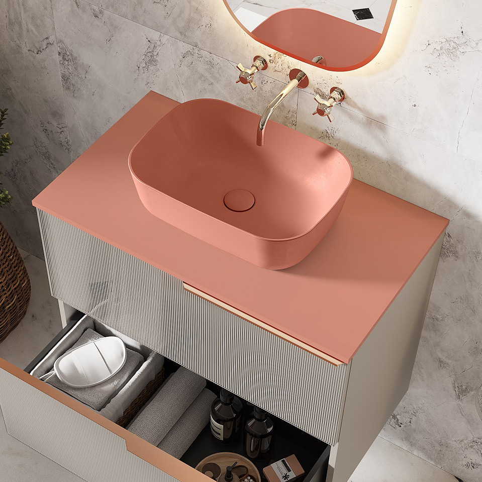 Elita ElitStone blat naszafkowy 100,6x46 cm terra pink matt RE051000016600