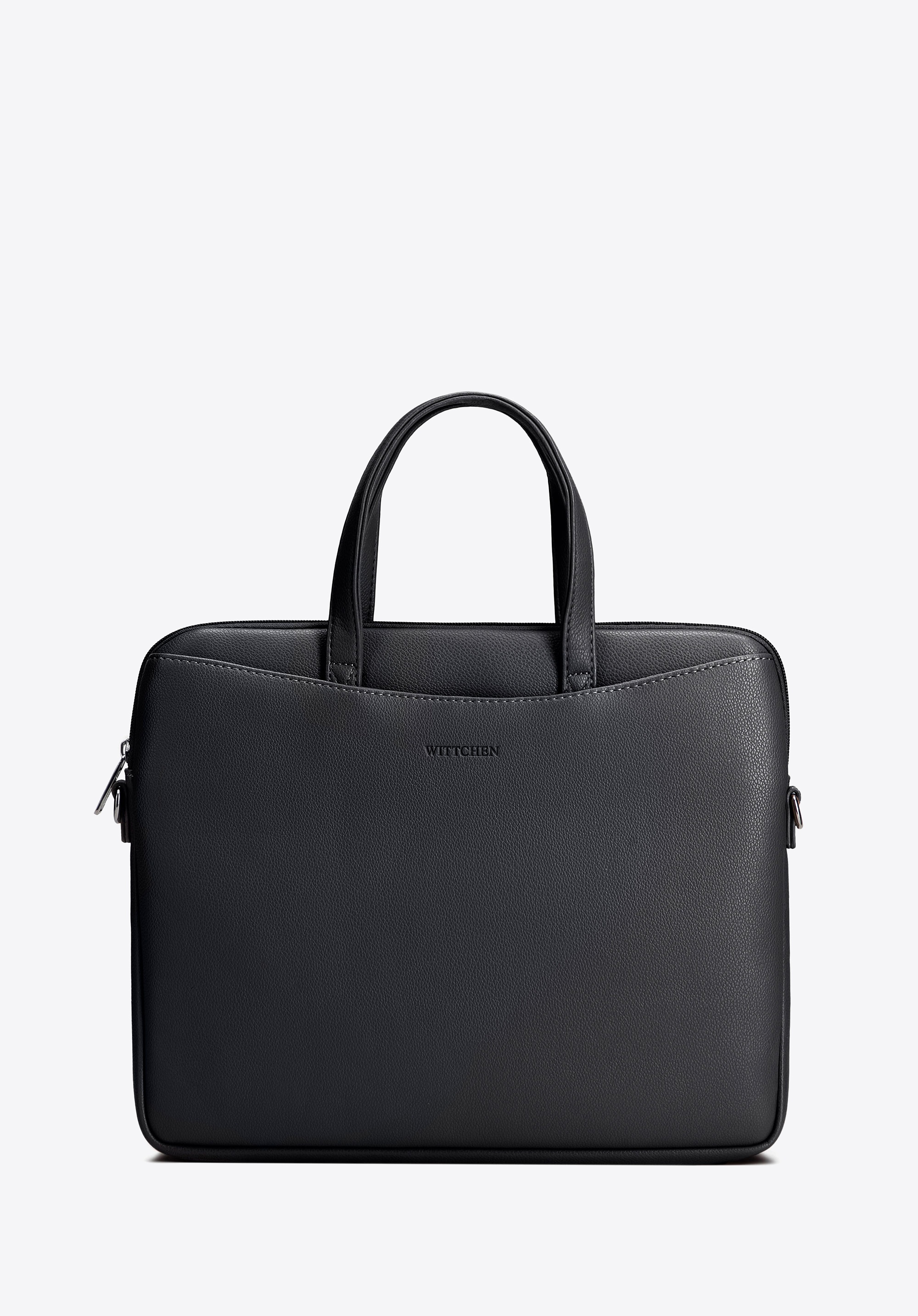Torba na laptopa z ekoskóry 13–14 cali czarna