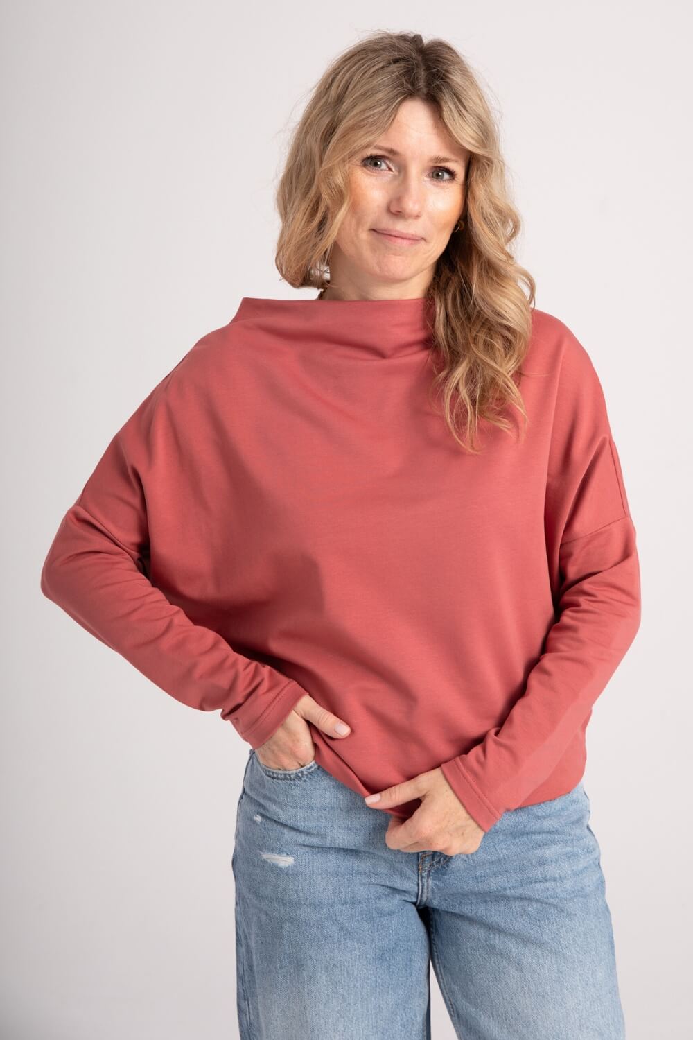 Lillow - BLUZA OVER - herbaciany róż - Materiał bawełna - Uszyto w Polsce