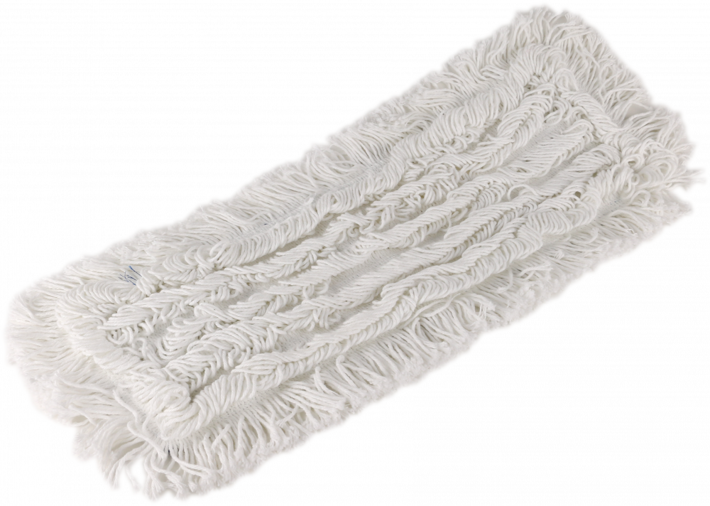 Mop płaski bawełniany z zakładkami Merida Optimum, 50x17cm - końcówka