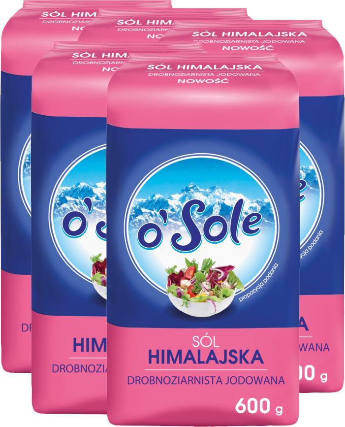 5x Sól Himalajska drobnoziarnista O'sole, 600g