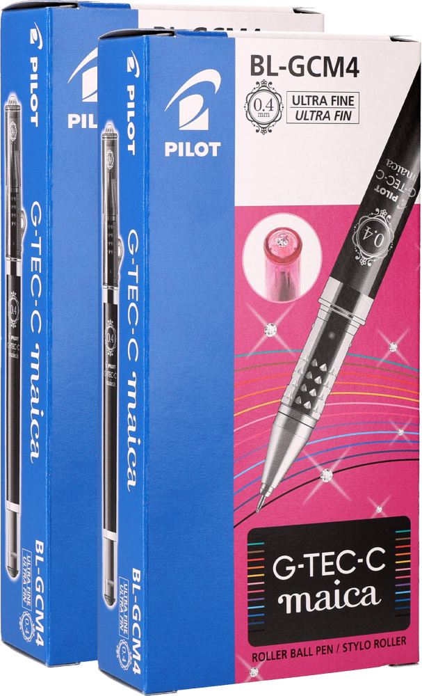 24x Długopis żelowy Pilot G-Tec Maica, 0.4mm, granatowy