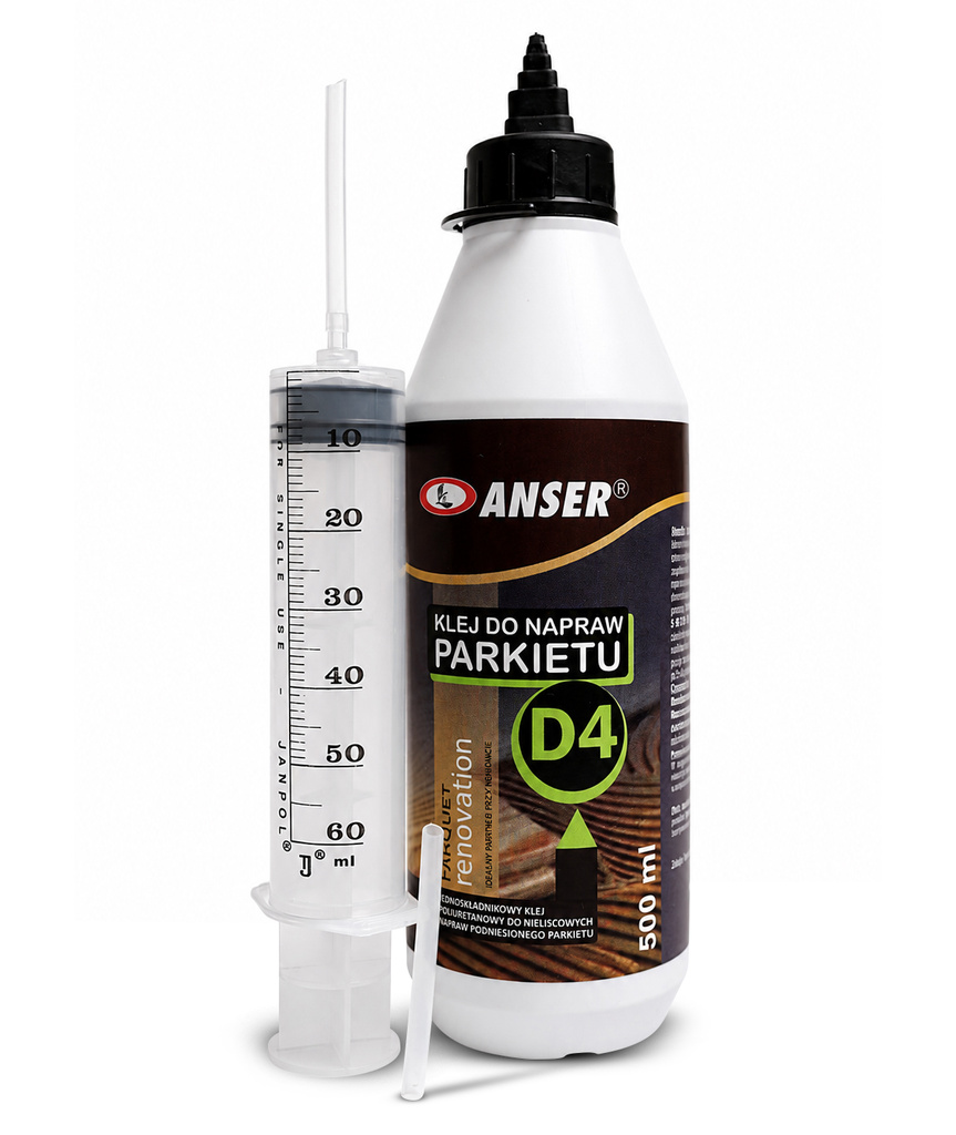 Klej parkiet ANSER D4 500ml do drewna + Aplikator