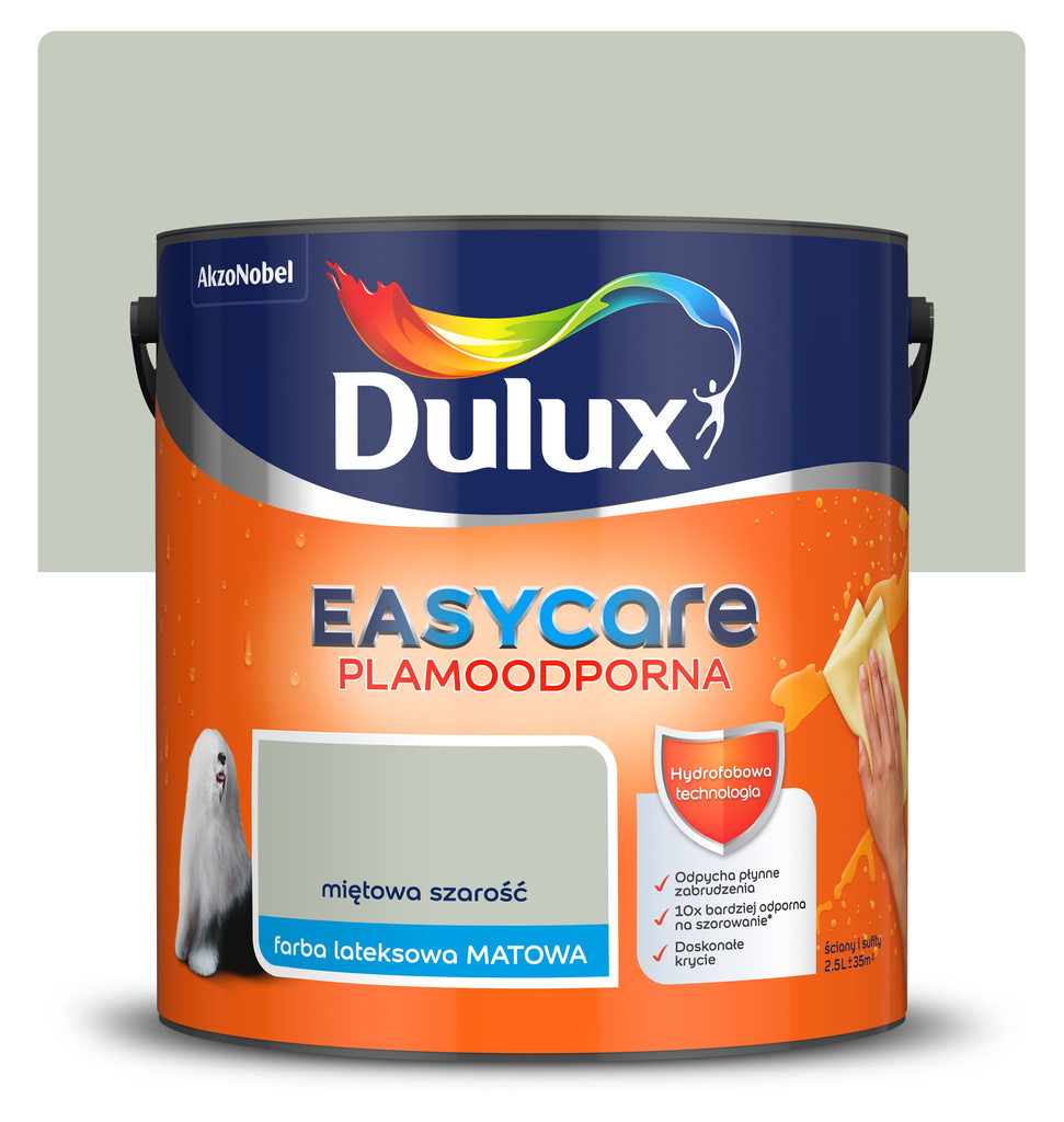 Farba Dulux Easycare 2,5L Miętowa szarość