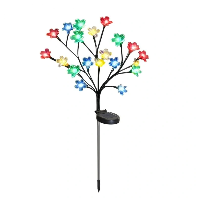 Lampa solarna 2szt 20 LED kwiatki mix kolorów 65cm