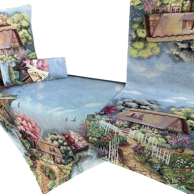 Bieżnik na stół Domek 45x140cm Chenille