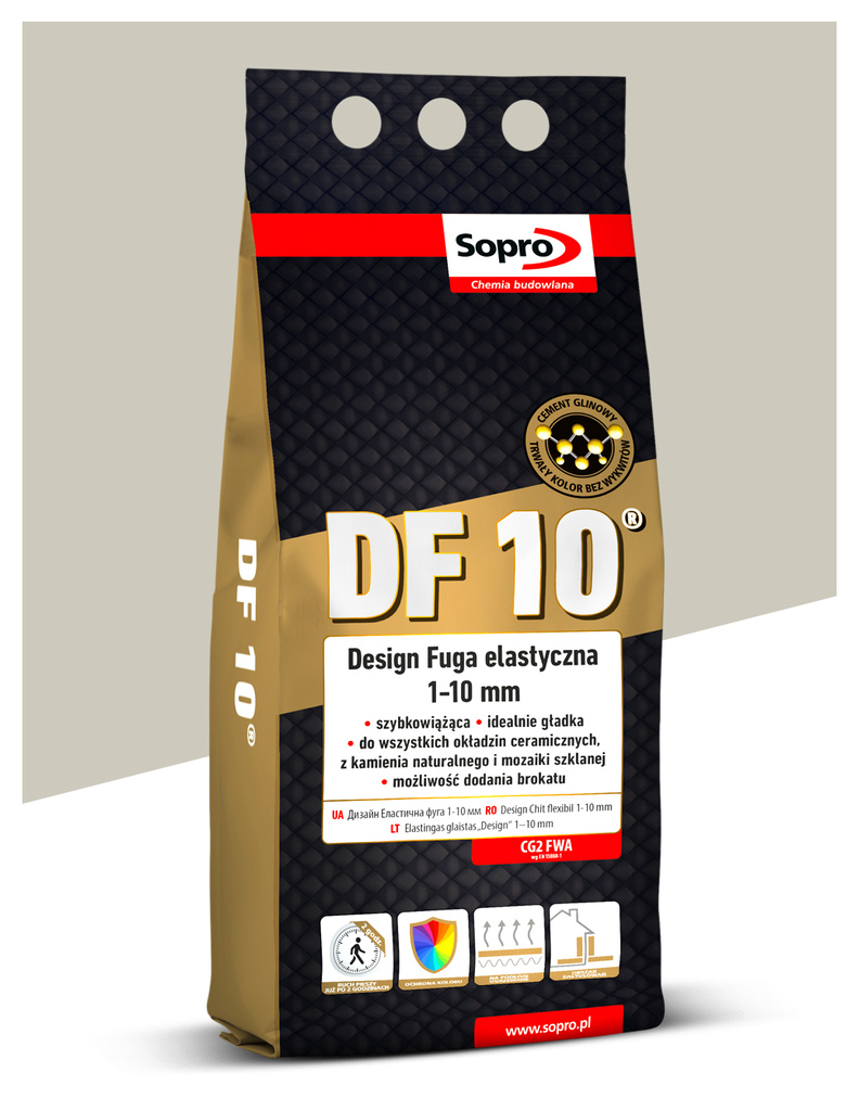 Fuga elastyczna DF10 1-10mm 29: Jasny beż 2kg Sopro