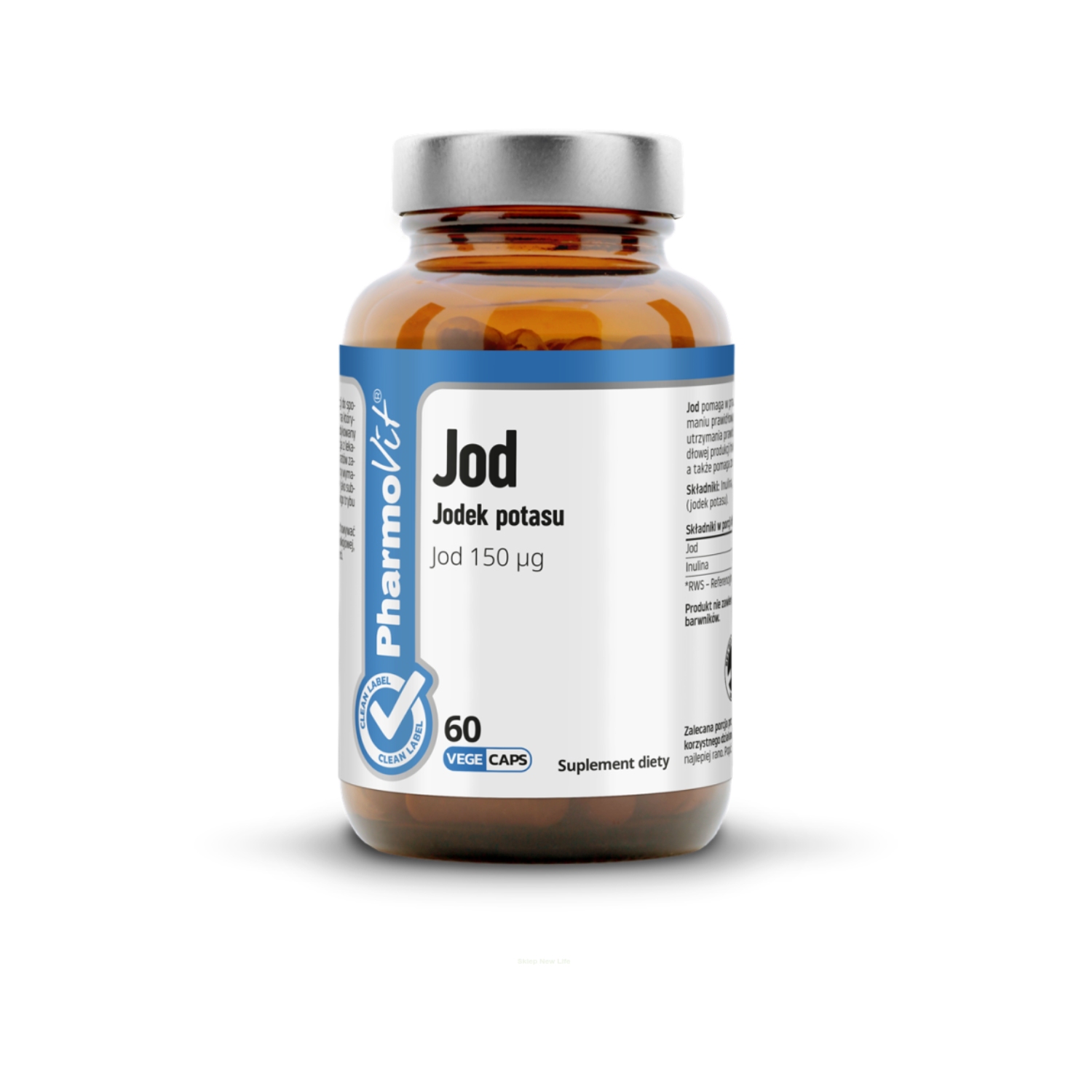 Pharmovit, jod, jodek potasu 150 ug, 60 kapsułek