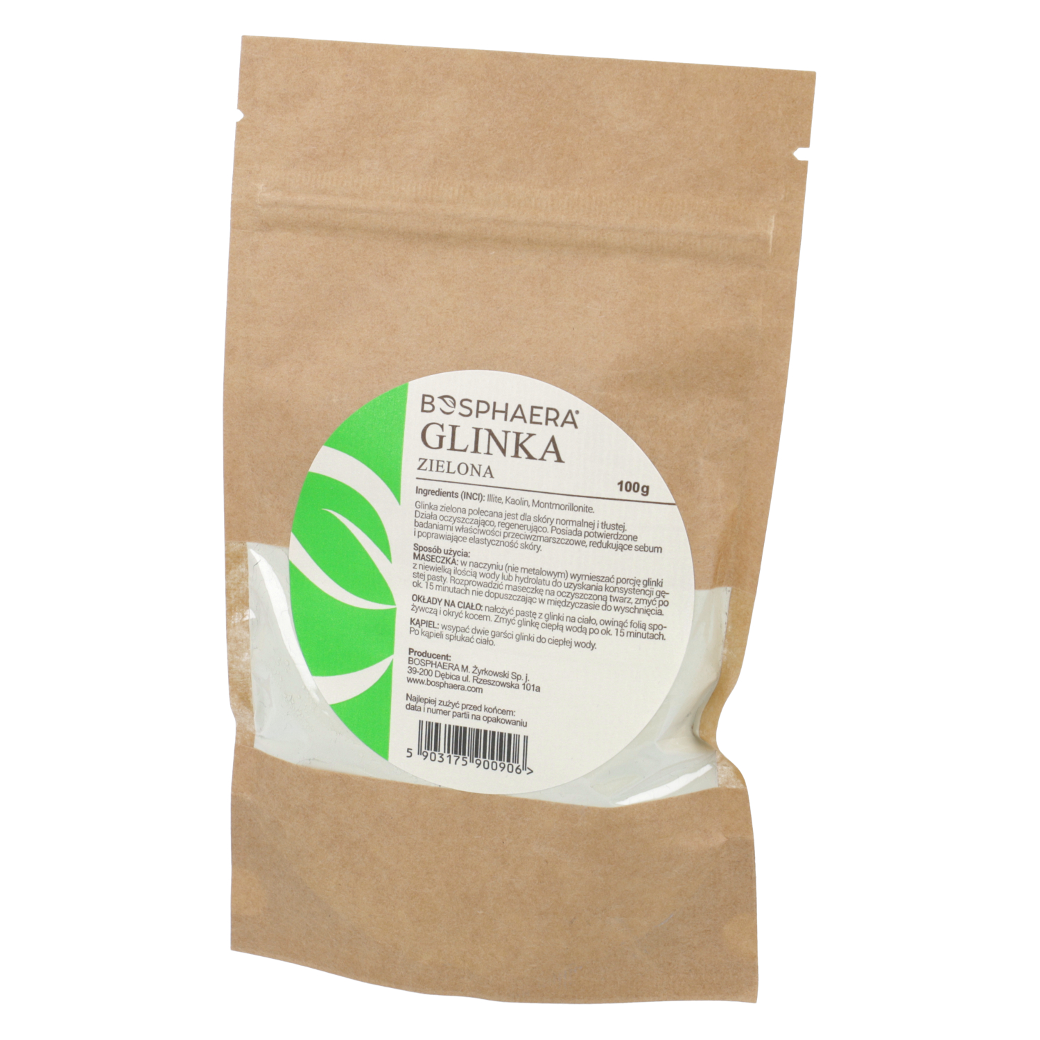 Bosphaera - glinka zielona, 100 g