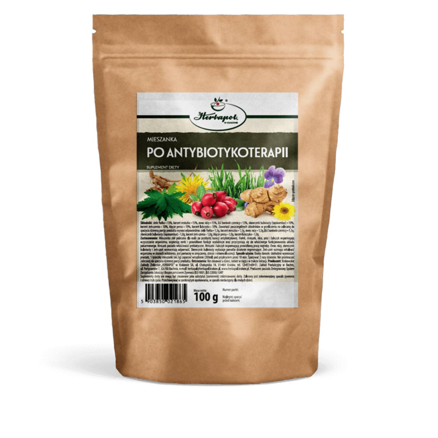Herbapol kraków, mieszanka po antybiotykoterapii, 100 g