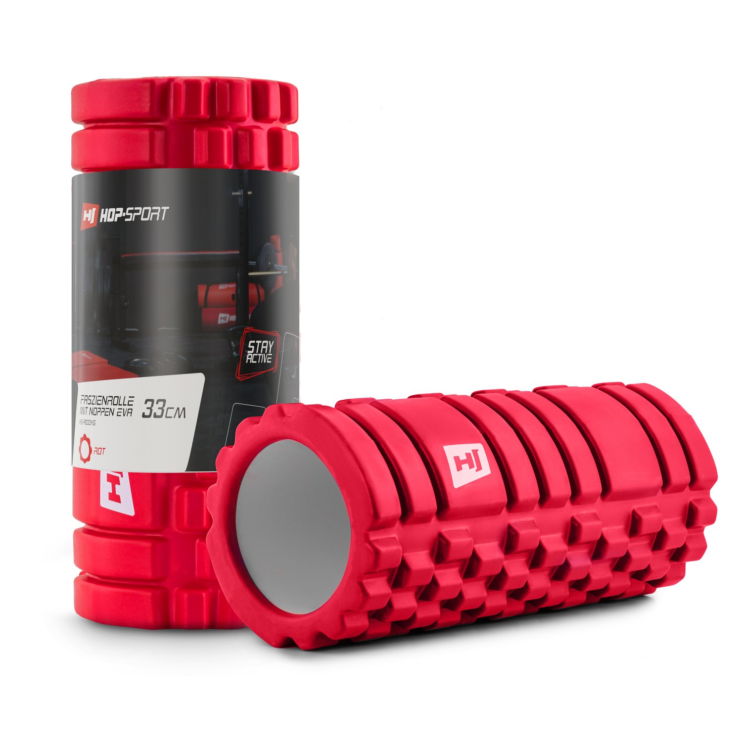 Rouleau de massage en EVA 33 cm rouge