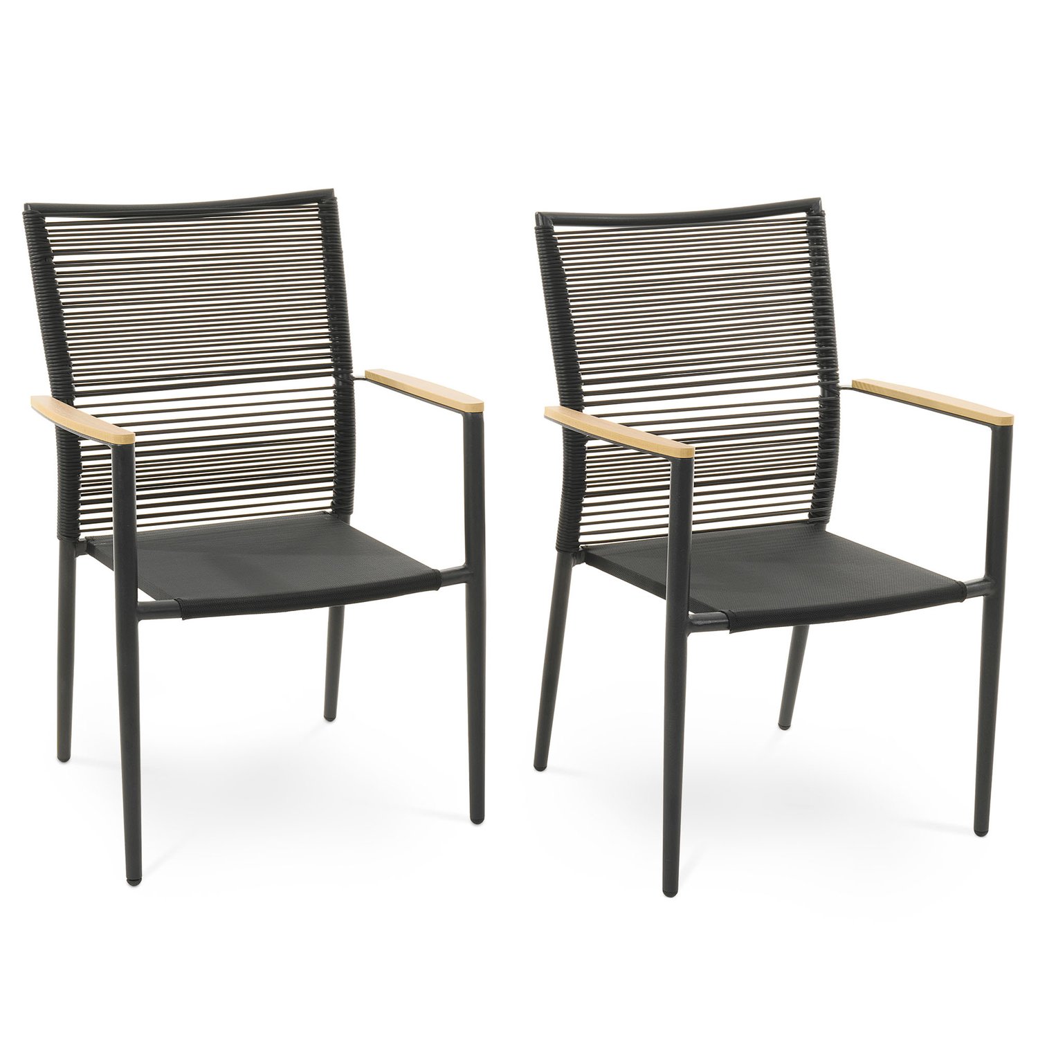 2er Set Gartenstühle Asti - Beige