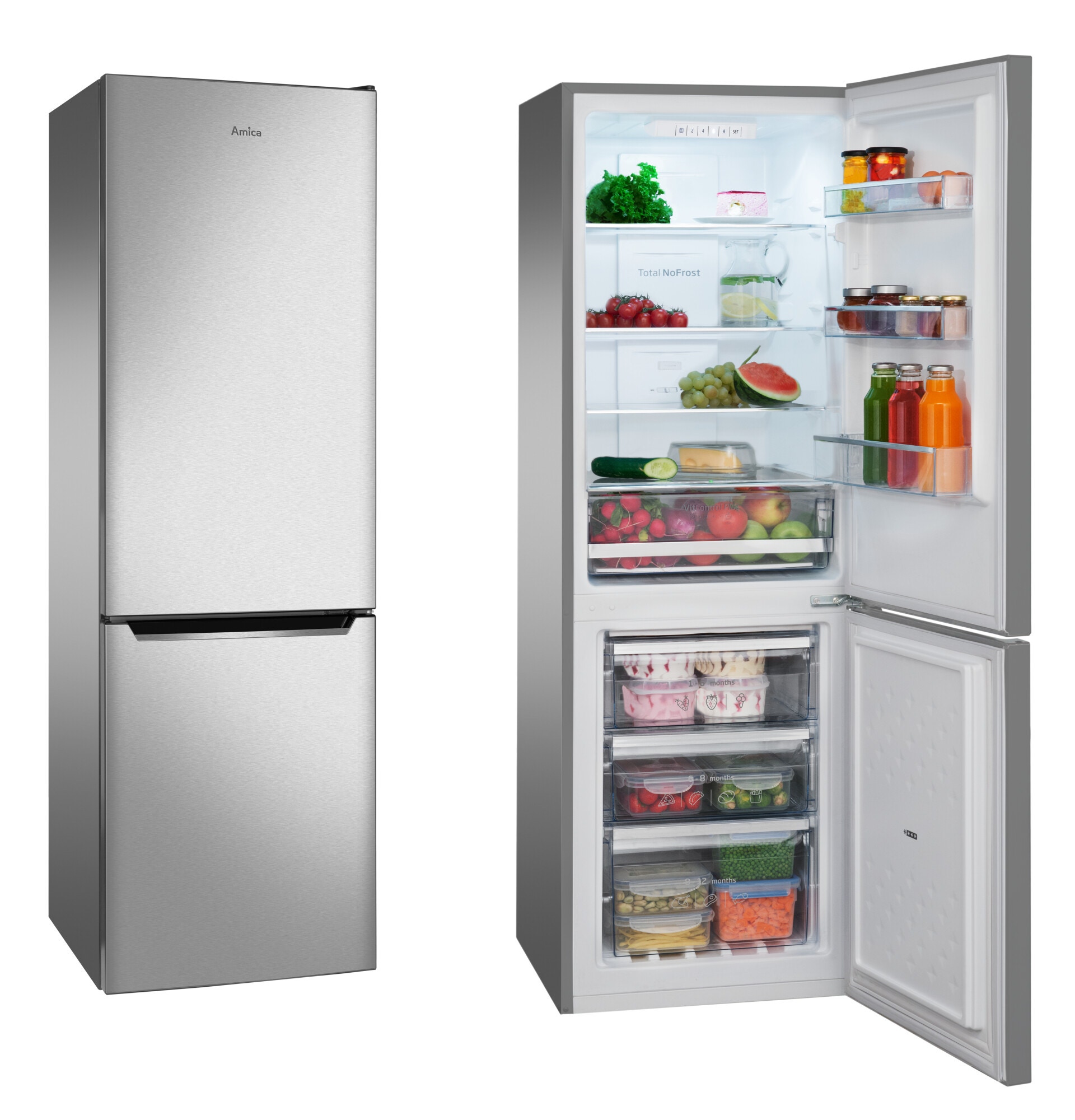Lodówka Amica FK2695.2FTX(E) Inox Total NoFrost