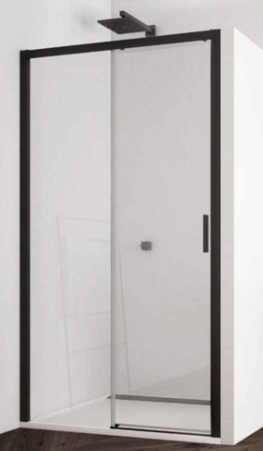 Ronal Top-Line S drzwi prysznicowe 120 cm lewe czarny mat/szkło przezroczyste TLS2G1200607