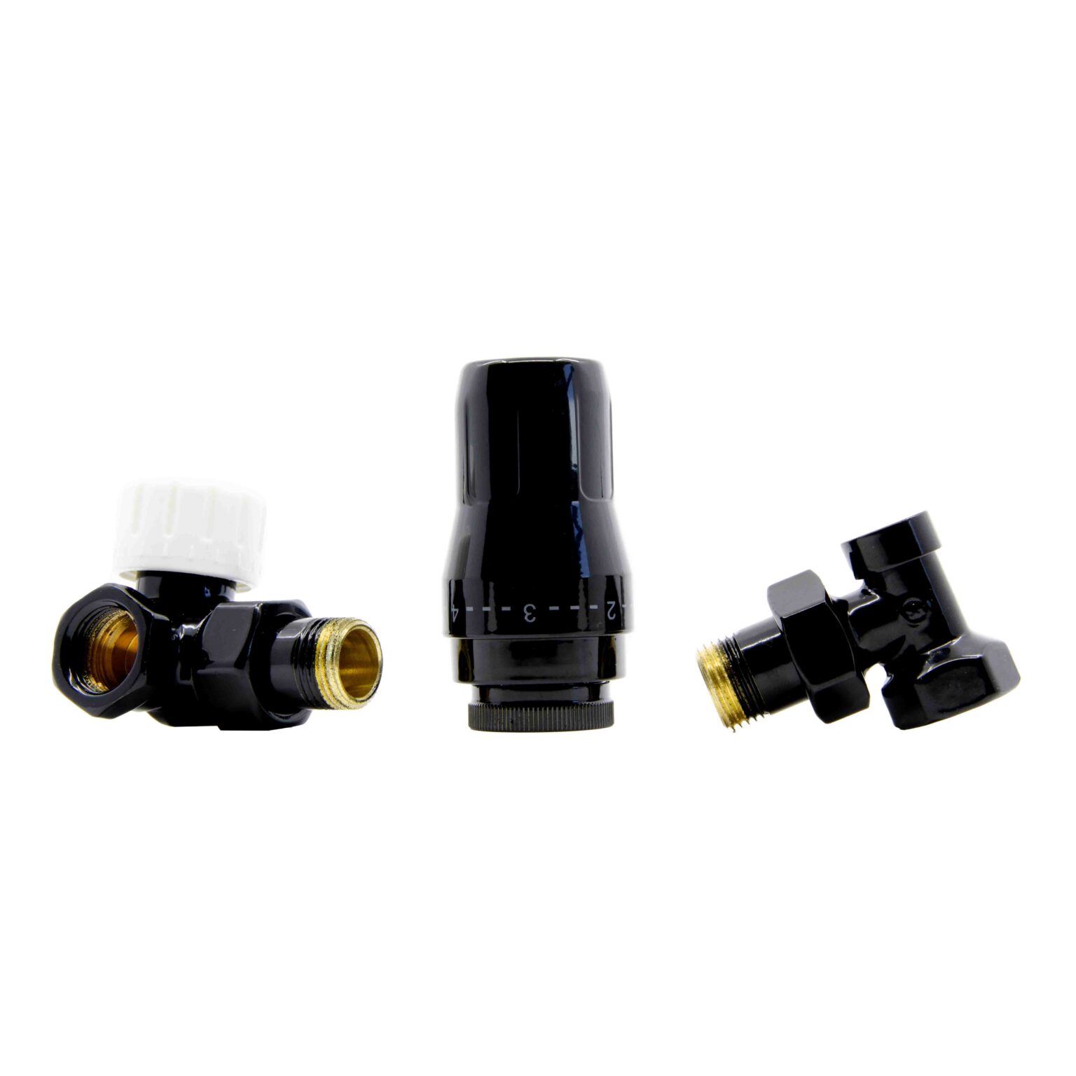 HeatBase Standard zestaw termostatyczny 1/2GZx1/2GW osiowo lewy czarny połysk HB01TOLR9005