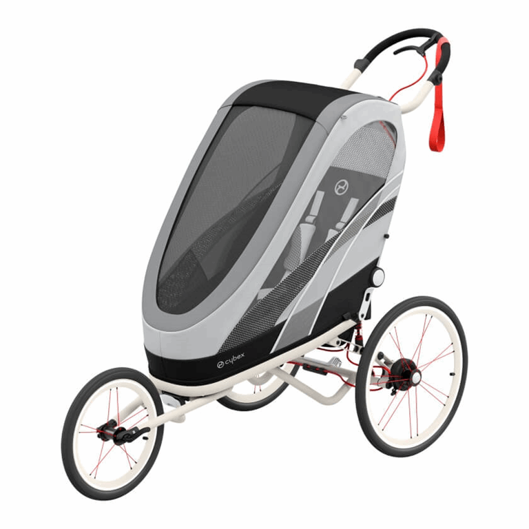 Cybex, Zeno - wózek biegowy-Medal Grey-Light Beige with Orange Details