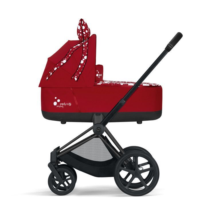 Cybex, Priam 2.0 Fashion Collection - wózek głęboko-spacerowy -Cybex by Jeremy Scott Petticoat-Chrome z brązową rączką