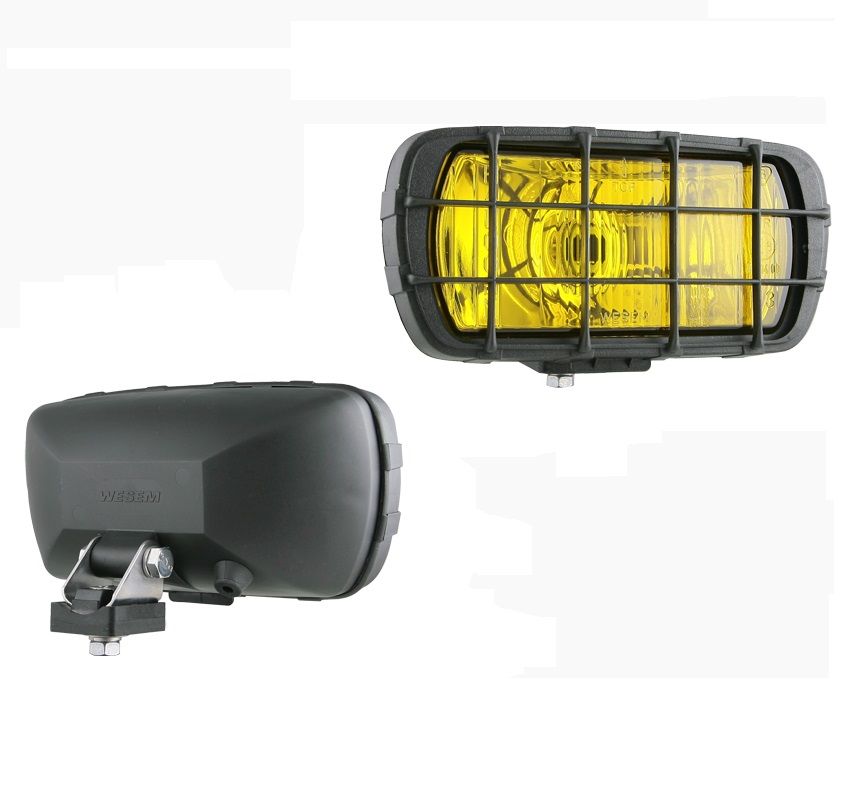 Drogowy reflektor halogenowy żółty z kratką HP1.00401 Wesem