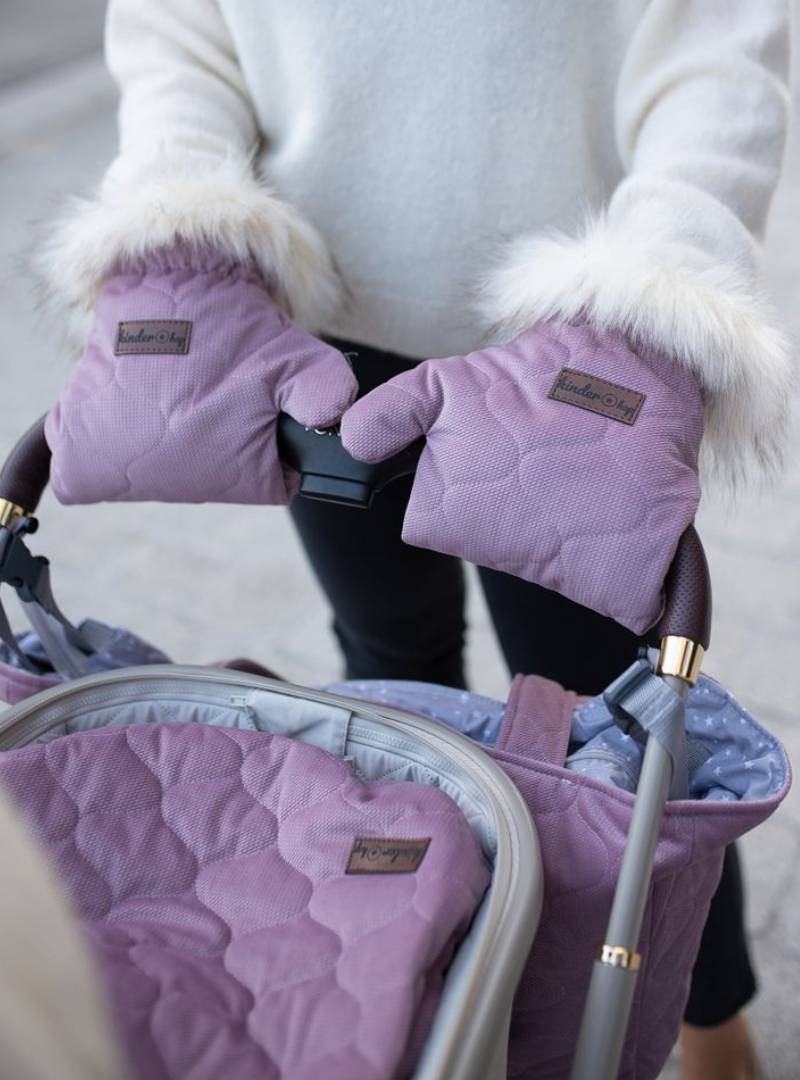 Rękawice do wózka Kinder Hop Muff&Go Heather Bees