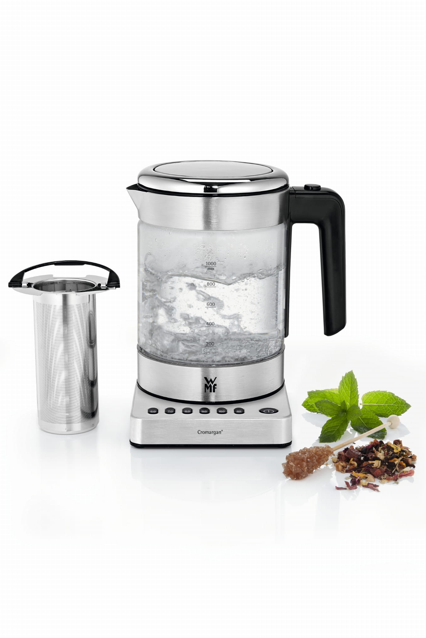 Czajnik szklany Kitchenminis Vario 1l z regulacją temperatury
