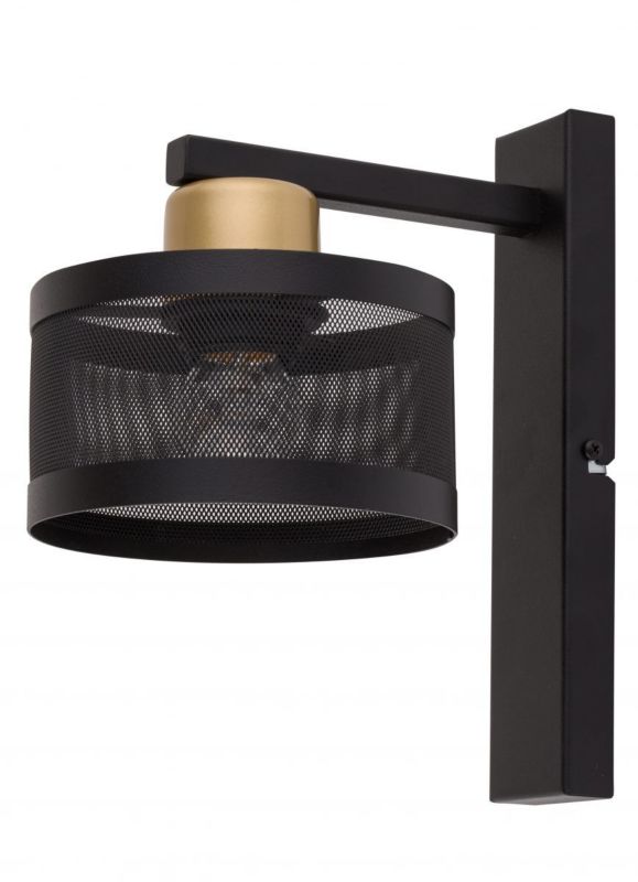 Kinkiet ścienny Sigma Lighting Off czarno-złoty 1 x E27 x IP20 wym: 25 x 15 x 22 cm - 1 szt.