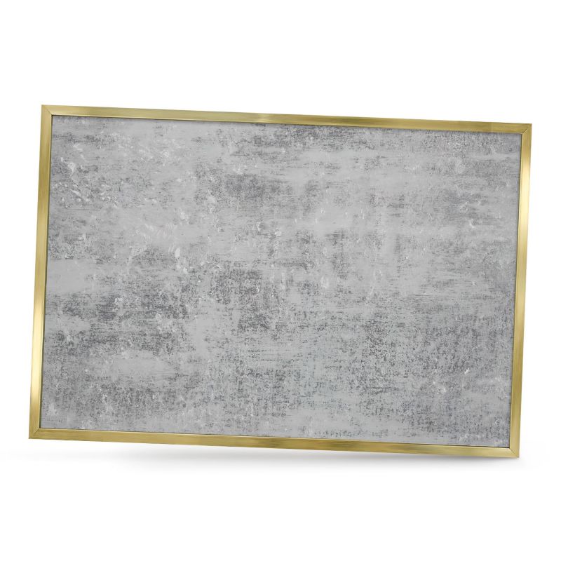 Tablica magnetyczna dekoracyjna ArtPrintCave 60x40 Szara powierzchnia w złotej ramie 1szt