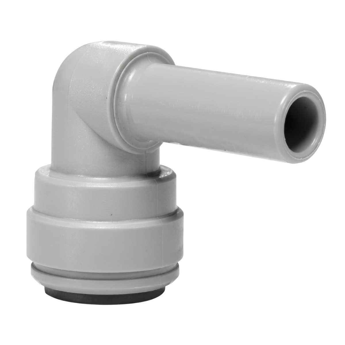 PI220808S John Guest złączka wtykowa kolankowa wtyk 1/4" x szybkozłączka 1/4". Woda, powietrze, próżnia.